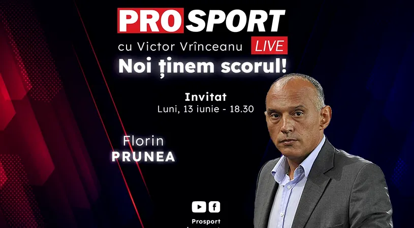 ProSport Live, o nouă ediție pe prosport.ro! Florin Prunea va analiza situația explozivă de la Craiova, după ce Reghecampf a fost demis, și șansele României cu Muntenegru