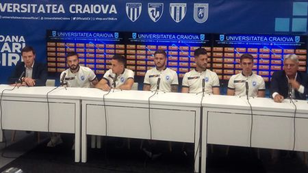 Craiova și-a prezentat achizițiile. Cârțu: "Avem lot mai bun ca anul trecut"