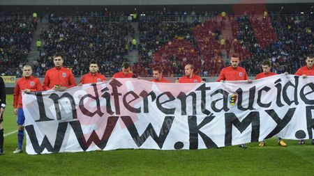 "Indiferența ucide!"** Gest SUPERB al steliștilor la meciul cu Gaz Metan! Explicația mesajului afișat pe Național Arena: