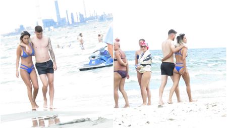 Belu a primit liber de la Bogdan Andone și a fugit la mare! Fundașul FCSB s-a plimbat pe plajă alături de iubita sa | FOTO