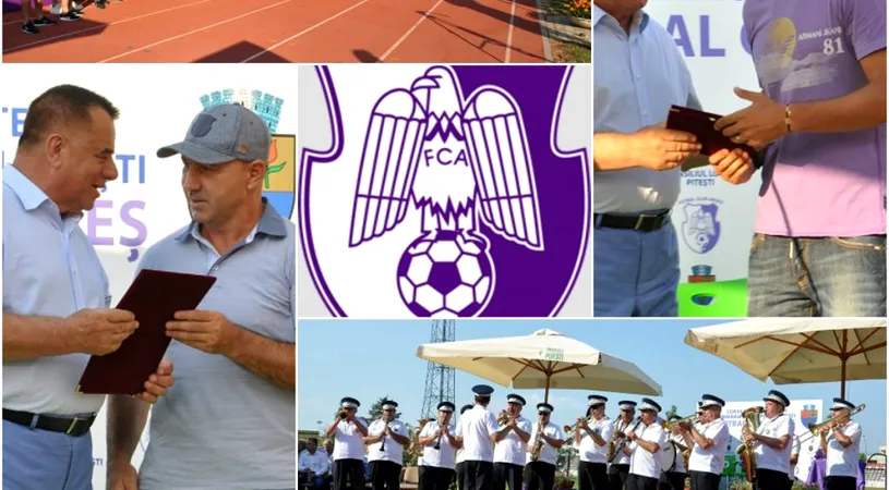 Spectacol cu acorduri de fanfară în Trivale!** FC Argeș a aniversat 45 de ani de la câștigarea primului titlu cu o festivitate de premiere a gloriilor și de prezentare a noii echipe