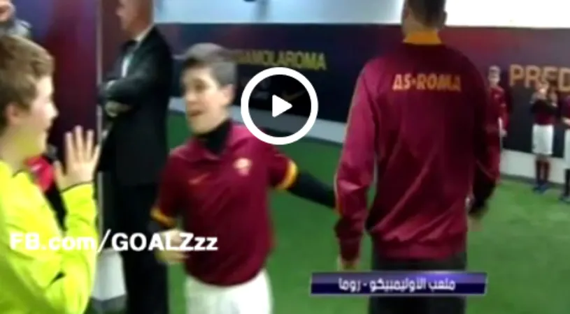 Incredibil ce înseamnă Totti pentru Roma. VIDEO | Reacție emoționantă a unui puști, după ce a fost salutat de căpitan