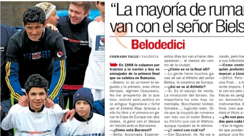Belo așteaptă FINALA: „Majoritatea românilor țin cu Athletic Bilbao,** eu voi ține cu Bucureștiul!”