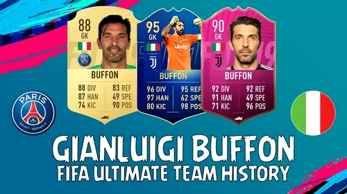 Gianluigi Buffon, recompensat de <i class='ep-highlight'>EA</i> <i class='ep-highlight'>SPORTS</i> în FIFA 20! Fostul portar de la Juventus a primit un card nou-nouț din seria „Flashback”. Cum îl puteți obține
