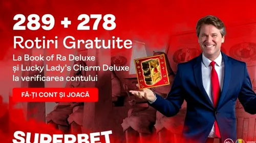 567 FREESPINS fără depunere la Superbet Casino! Rulaj de doar 1x! (P)