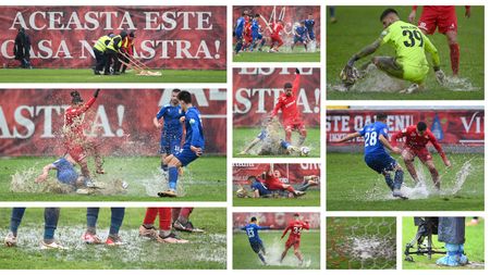 Tunariul s-a remarcat din nou în Liga 2! Condițiile în care s-a jucat meciul cu Chindia a stârnit hohote de râs: ”Bine că nu s-a înecat niciun jucător”