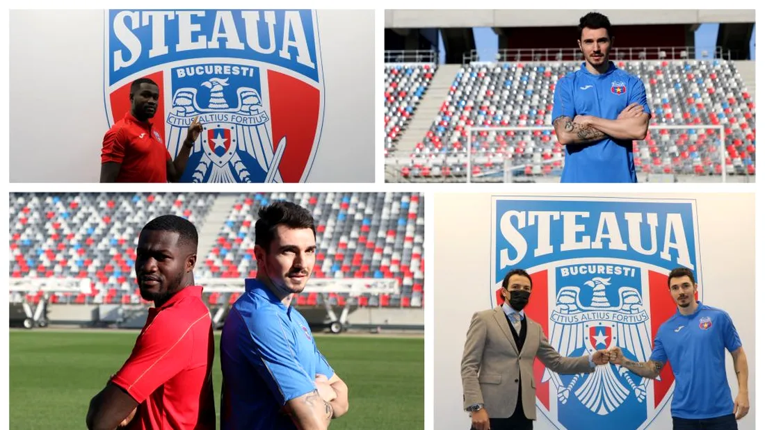 Doi atacanți din Liga 2, primele achiziții ale Stelei în 2021! Dragoș Huiban și Philippe Nsiah au fost prezentați pe noul stadion din Ghencea | VIDEO