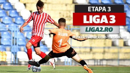 Liga 3, etapa 3, rezultate | CSM Reșița bate Jiul, SC Oțelul câștigă derby-ul cu Aerostar. CSM Slatina face un nou pas greșit, Minaur și CS Hunedoara continuă cu punctaj maxim
