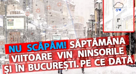 Nu scăpăm! Vin ninsorile săptămâna viitoare și în București. Pe ce dată începe să ningă, potrivit meteorologilor Accuweather