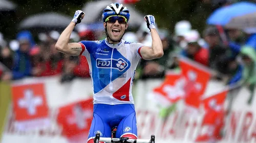 Thibaut Pinot a câștigat etapa regină din Turul Elveției, una dintre cele mai grele runde din 2015. Lăsat în urmă pe ultima cățărare, francezul a revenit senzațional