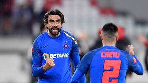 Andrea Compagno a marcat o „dublă" în Hermannstadt - FCSB! Italianul fusese criticat constant de Gigi Becali | VIDEO