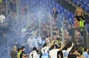Momentul fabulos din finalul meciului Lazio – Atletico putea provoca un adevărat haos pe Olimpico! Fanii italieni au sărit la bătaie cu ibericii, care erau însoțiți și de frații de la AS Roma! | VIDEO
