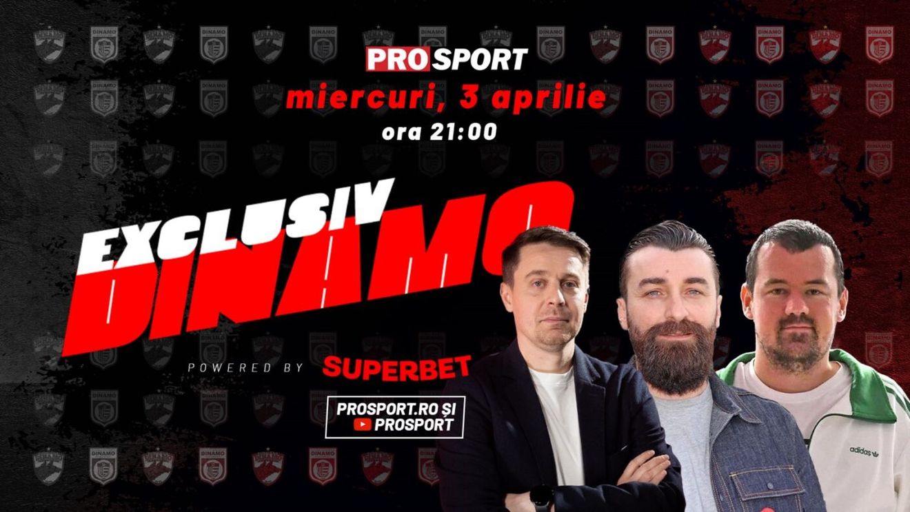 EXCLUSIV DINAMO, miercuri, de la ora 21. Discutăm, alături de Elis Bakaj și jurnalistul Andrei Preotu, despre lupta „câinilor” pentru salavarea de la retrogradare și calificarea „dulăilor” în sferturile European League
