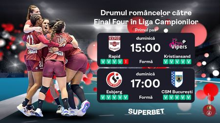 ADVERTORIAL | Petrecere în Liga Campionilor: primul pas către Final Four pentru Rapid și CSM