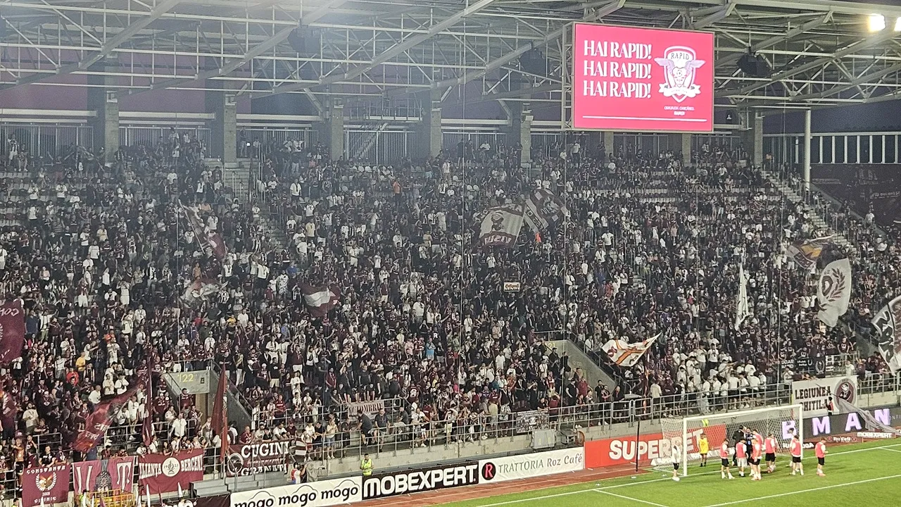 Ce s-a întâmplat pe Giuleşti, chiar înainte de Rapid – CFR Cluj. Crainicul a amuțit când a auzit ce strigă galeria bucureşteană