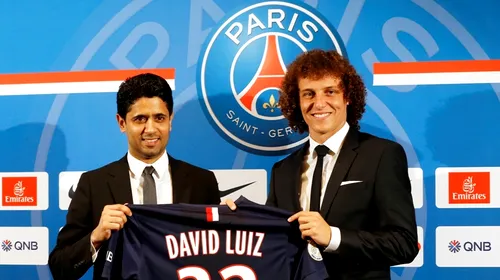 Prezentarea oficială a lui David Luiz la PSG. „Este cel mai bun fundaș din lume”