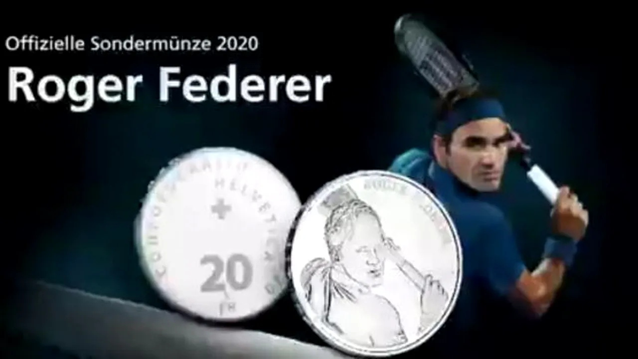 VIDEO | Elveția lansează o monedă de argint cu efigia lui Roger Federer. Tensimenul, emoționat: ”Mulțumesc pentru această onoare”