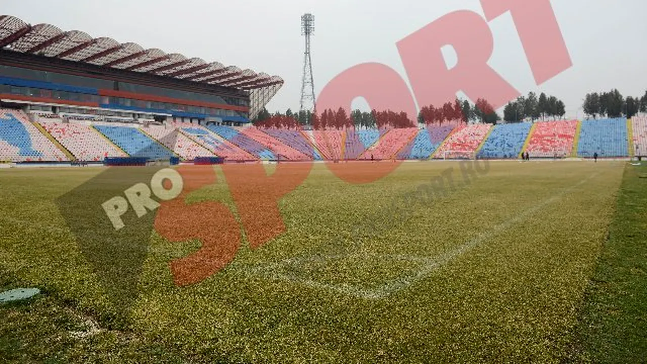 Steaua s-a antrenat pe un teren degradat!** Cum arată suprafața de joc din Ghencea FOTO