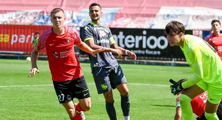 Ghinionistul Răzvan Călugăr s-a întors la FC Hermannstadt. Fundașul a jucat doar 81 de minute pentru CSC Șelimbăr în prima parte a sezonului de Liga 2