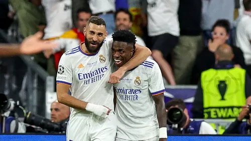 Vinicius Junior a deschis scorul în finala Ligii Campionilor dintre Liverpool și Real Madrid!