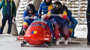 PERFORMANȚĂ‚ | România a câștigat medalia de aur la Campionatele Europene de Bob U23, prin echipajul de 4 persoane