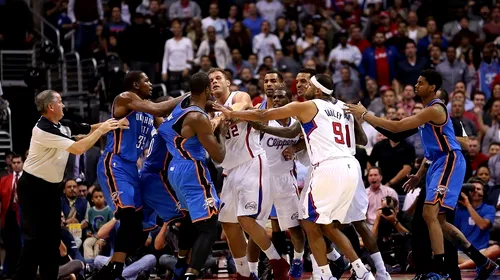Pumni, bătăi, eliminări și mulți nervi! Clippers, victorie într-un derby tensionat cu Oklahoma City Thunder