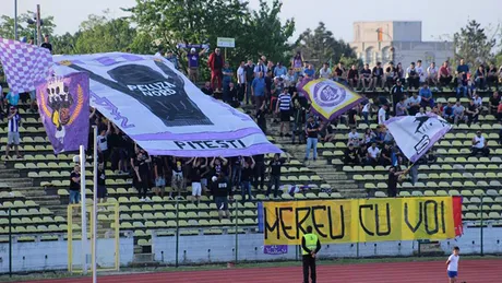 FC Argeș, amendată de FRF din cauza suporterilor!** Clubul piteștean riscă sancțiuni și mai dure dacă manifestările se repetă