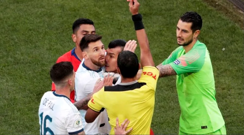 Scandal uriaș la Copa America 2019. Messi a primit roșu direct și a tunat: 