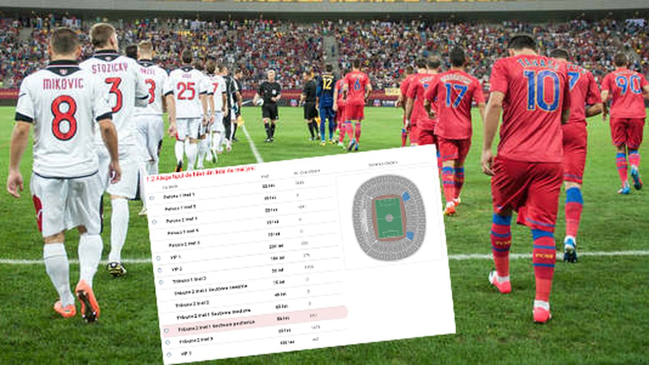 NEBUNIE: Biletele pentru "unicul derby" se vând la "CLICK AUTOMAT"!** Deja nu mai sunt tichete online în unele sectoare ale Arenei Naționale