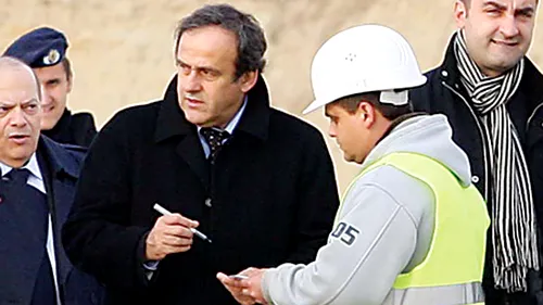 Platini a inspectat stadiul lucrărilor la Stadionul Național