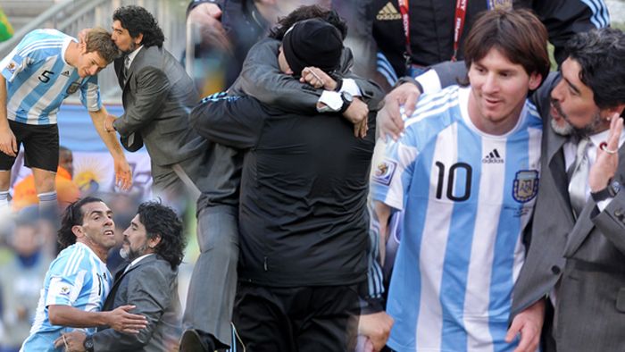 Maradona, prea apropiat de jucători? "Stați liniștiți, încă prefer femeile" :)