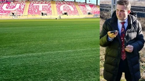 Ce se întâmplă cu noul gazon al stadionului pe care joacă UTA și ce spune primarul Aradului