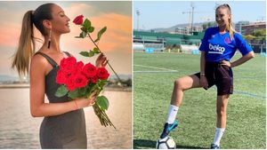 O rusoaică sexy a apărut în cantonamentul Barcelonei. FOTO | Imaginile au devenit virale