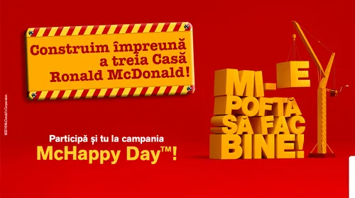(P) De McHappy Day fii alături de Fundația pentru Copii Ronald McDonald