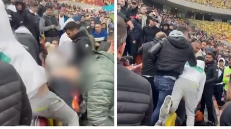 Lucian Becali, apărat de șeful firmei de pază după ce a bătut un spectator la meciul FCSB - Universitatea Craiova. „Nu se remarcă lovituri!”