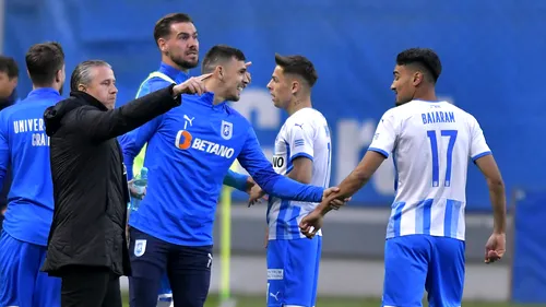 Laurențiu Reghecampf, dat de gol de Ștefan Baiaram după ce Universitatea Craiova a câștigat greu cu Voluntari. „Ăsta a fost obiectivul, nu să marcăm goluri multe!”