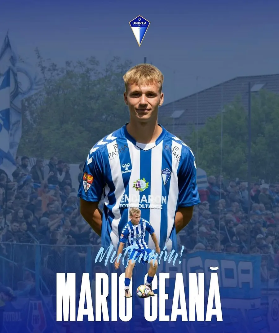 Unirea Dej a anunțat oficial despărțirea de Mario Geana. Sursa foto: instagram.com/fc_unireadej_oficial