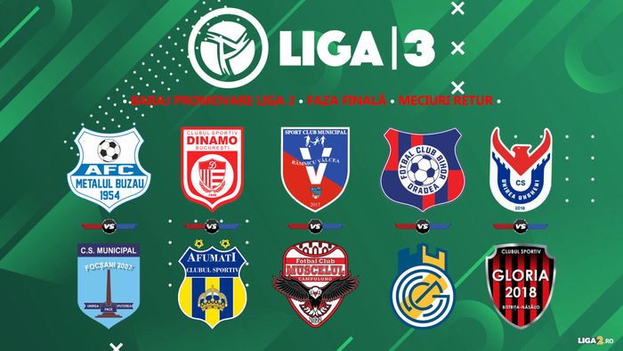 Returul finalelor pentru promovare în Liga 2 | Metalul Buzău, CS Afumați, AFC Câmpulung Muscel, FC Bihor Oradea și Unirea Ungheni urcă un eșalon mai sus