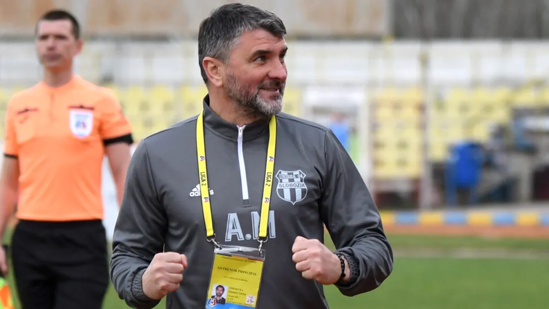 Unirea Slobozia începe play-off-ul cu două meciuri acasă. Adrian Mihalcea, opinie despre țintar și plusul de experiență adus de a treia luptă pentru promovare pentru antrenor: ”Mă va ajuta”