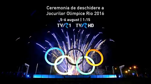Televiziunea Română a anunțat 700 de ore de transmisie LIVE de la Jocurile Olimpice de la Rio. Ceremonia de deschidere este vineri noapte, de la ora 2:00