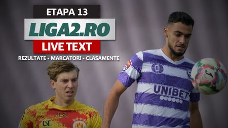 Liga 2, etapa 13 | Poli Timișoara pierde derby-ul cu Ripensia și ajunge ultima în clasament. SC Oțelul cedează la Slobozia și riscă să iasă de pe pozițiile de play-off. Poli Iași obține scorul zilei