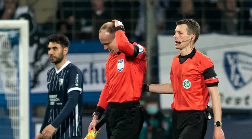 Scandal imens în Bundesliga! Partida de la Bochum, întreruptă definitiv: „Un idiot a aruncat ceva în tușier!”