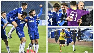 ”FC U” Craiova a pus capăt seriei de remize, a câștigat la limită derby-ul cu Metaloglobus și s-a distanțat în fruntea Ligii 2. Dan Vasilică îi dedică succesul lui Adrian Mititelu, spune cum a gândit partida și vorbește despre revenirea pe ”Ion Oblemenco”