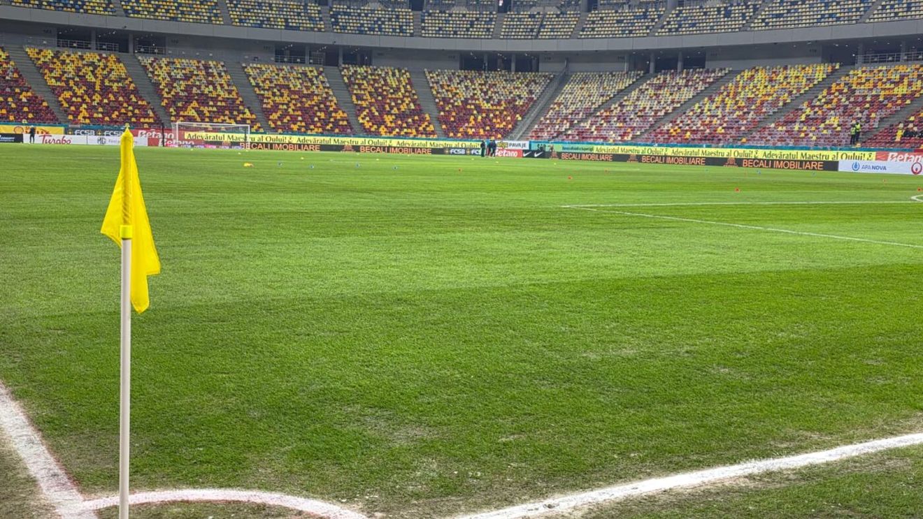 Cum arată gazonul pe Arena Națională pentru FCSB - Metaloglobus, la două zile după Rapid - Dinamo