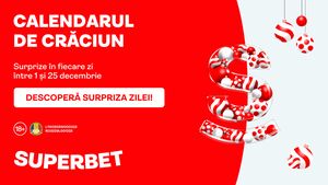 ADVERTORIAL | Bucuria Crăciunului trăită 25 de zile la rând! Pe site-ul și aplicația Superbet!