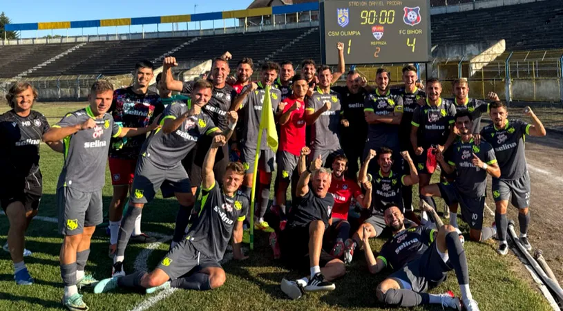 Au câștigat la Satu Mare și s-au fotografiat cu tabela! Erik Lincar, după succesul FC Bihor: ”Din punct de vedere tactic, chiar am fost la un nivel foarte înalt”