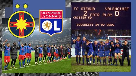 Cele 7 coincidențe uluitoare între FCSB - Lyon și Steaua - Valencia de acum 20 de ani: de la starea Papei, prin căpitan, atacantul central și până la Mihai Stoica!