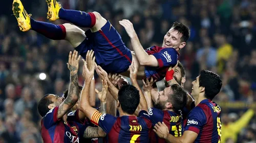 Fanii BarÃ§ei au uitat de trofeu când l-au văzut pe Messi în așa hal! FOTO | Toți au înghețat când i-au văzut piciorul la vestiar