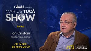 Marius Tucă Show începe joi, 10 iulie, de la ora 20.00, live pe Gândul. Invitat: Ion Cristoiu