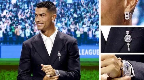 Apariție stelară: Cristiano Ronaldo a venit cu diamante de 6.000.000 de euro pe el la eveniment!